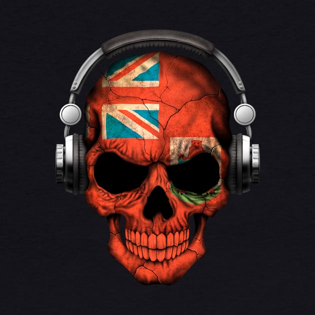 Dark Skull Deejay with Bermuda Flag by jeffbartels